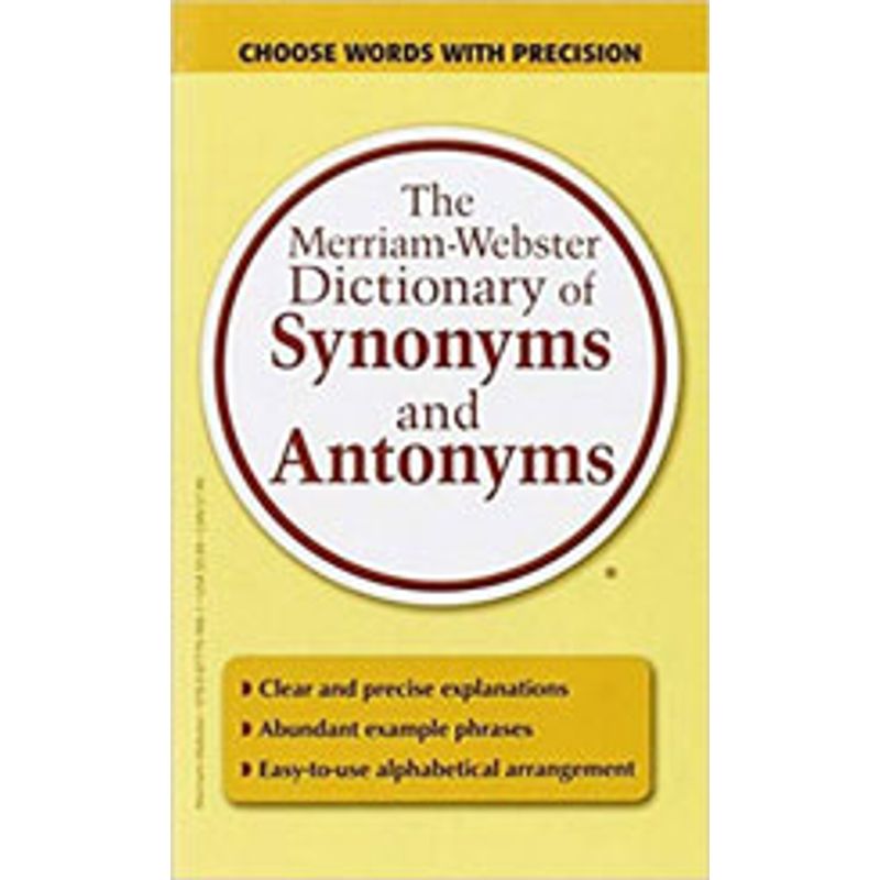 The Merriam-Webster Dictionary of Synonyms and Antonyms: Merriam-Webster:  9780877799061: : Books