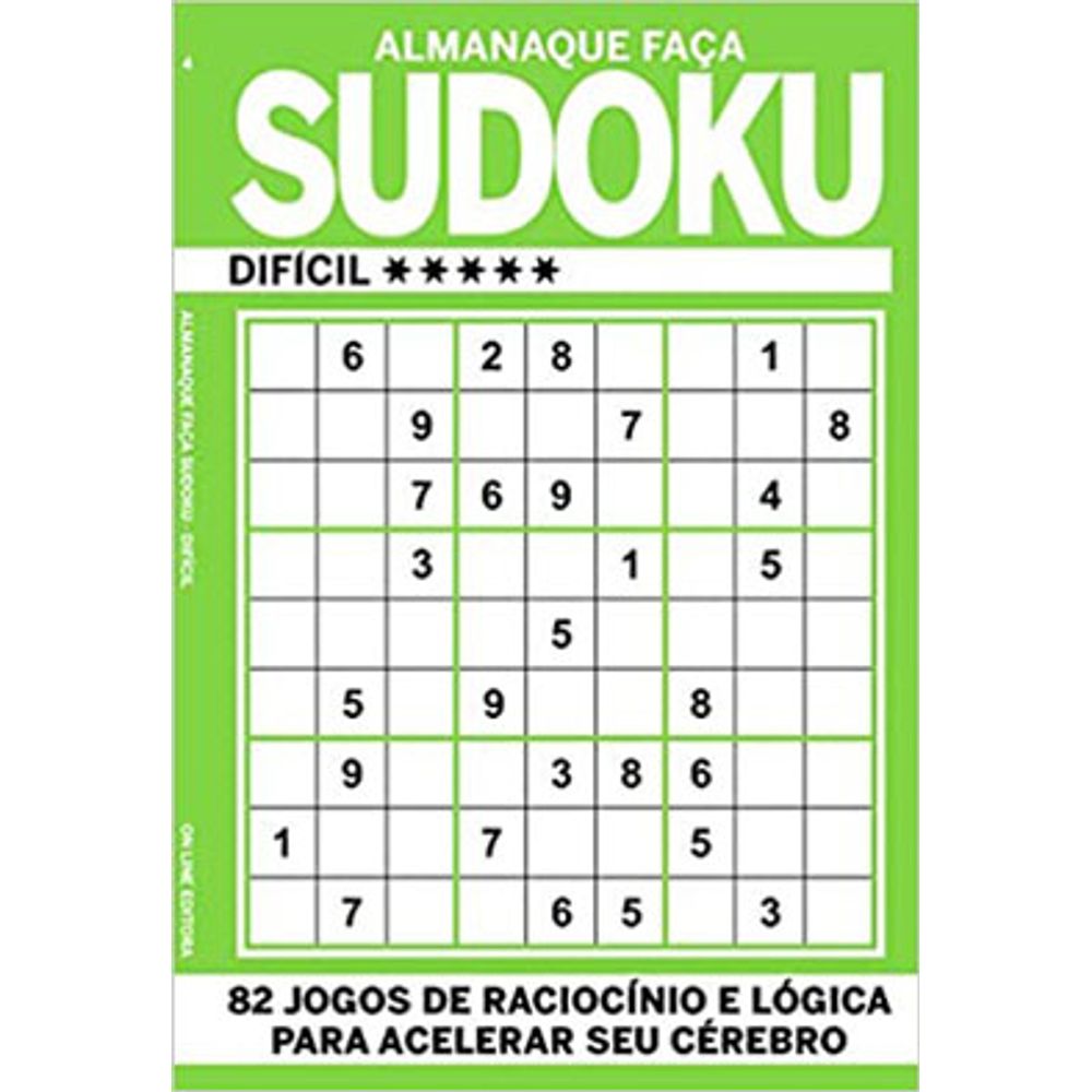 ALMANAQUE FAÇA SUDOKU DIFICIL  Livraria Martins Fontes Paulista