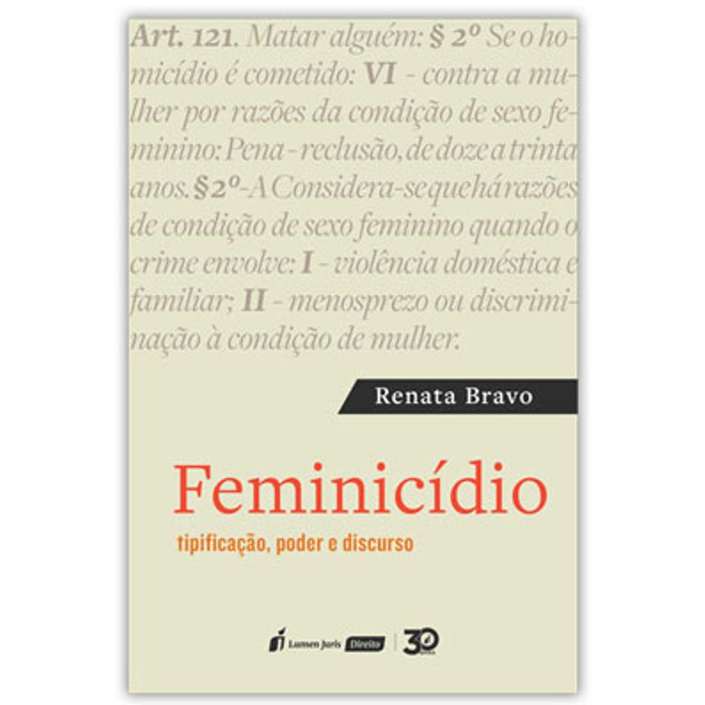 FEMINICÍDIO - TIPIFICAÇÃO, PODER E DISCURSO | Livraria Martins Fontes  Paulista