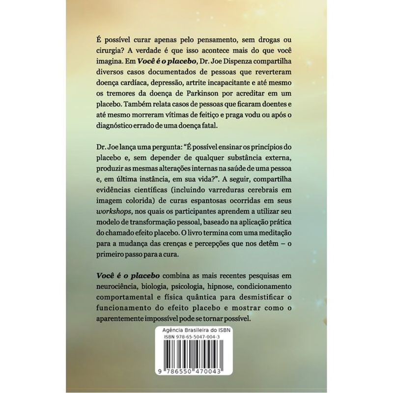 VOCÊ É O PLACEBO - DISPENZA, JOE | Livraria Martins Fontes