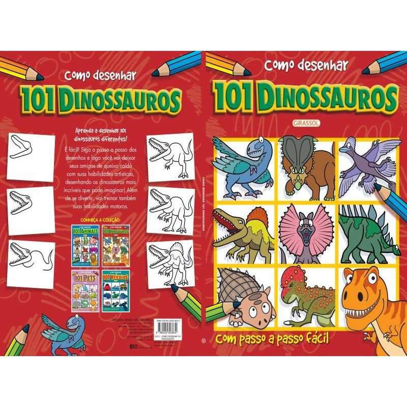 101 Primeiros Desenhos Dinossauros- Para Colorir - Lojas Wessel - Desde 1992