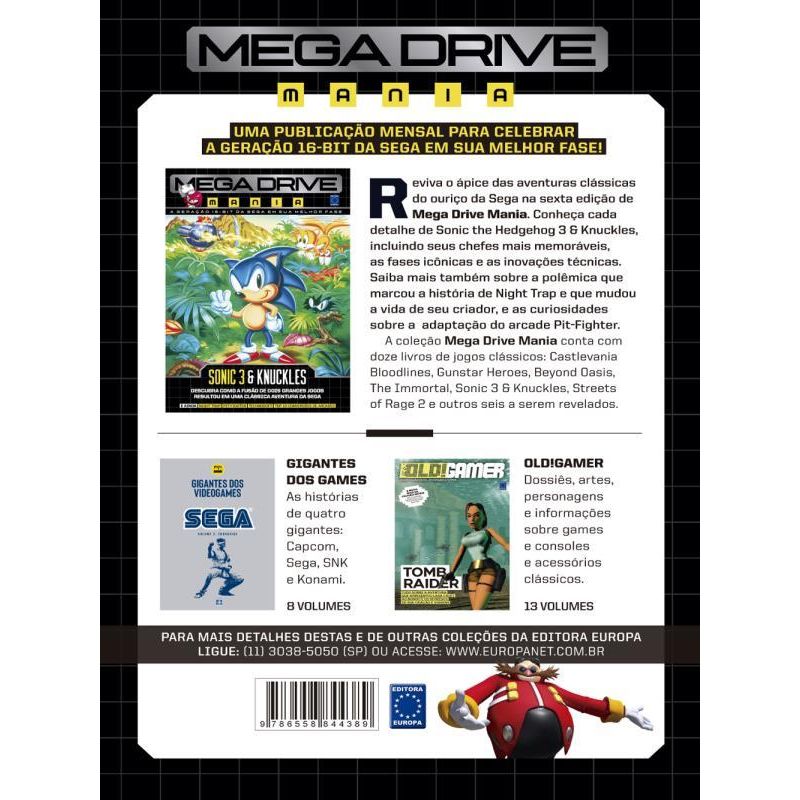 Livro - Mega Drive Mania Volume 6 - Sonic 3 & Knuckles - - - Magazine Luiza