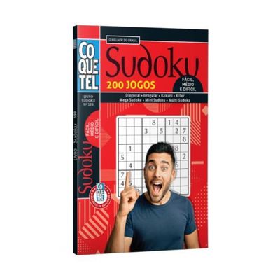 Livro Jogo Sudoku Importado Nível Fácil Médio e Difícil em