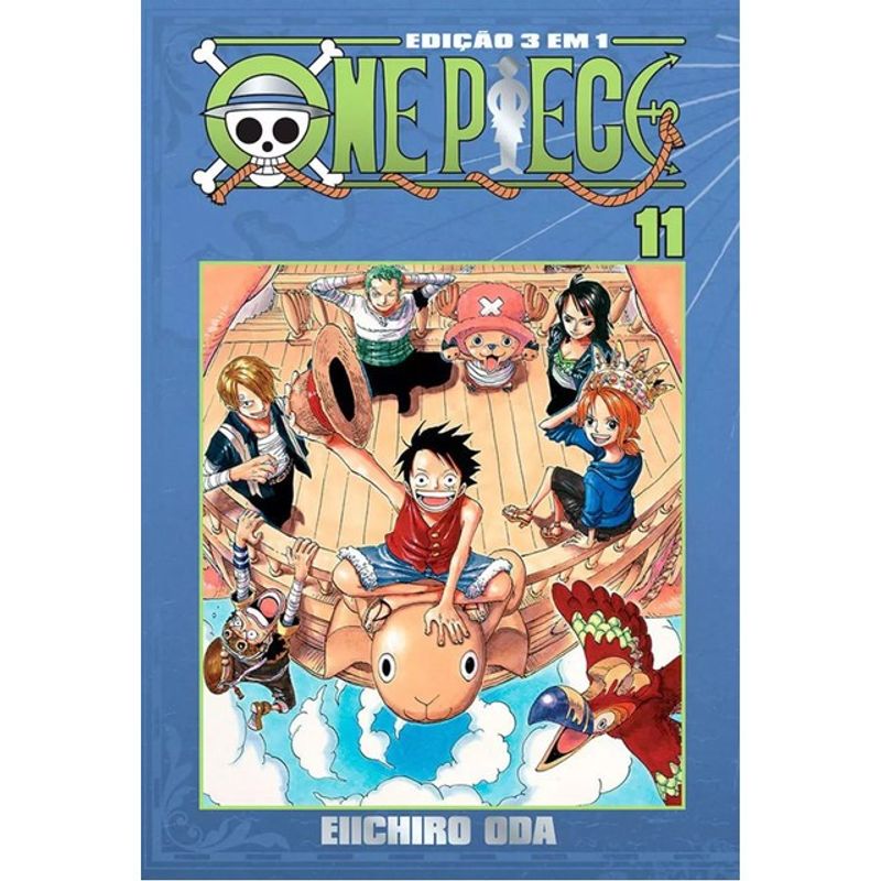 One Piece 3 em 1 Vol. 1, de Eiichiro Oda. Editora Panini, capa mole em  português, 2022