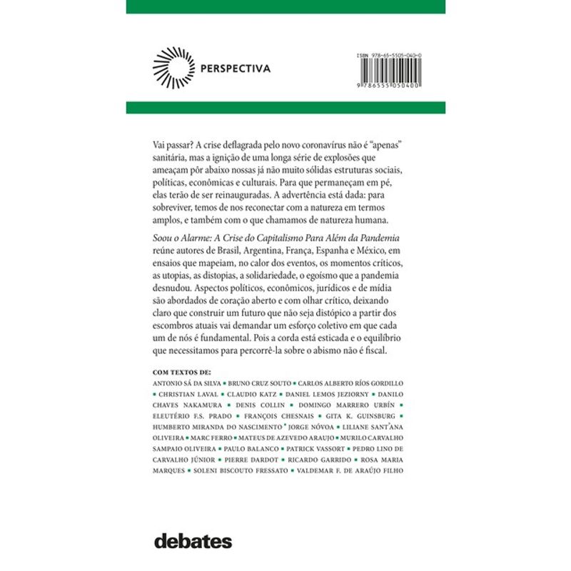 SOOU O ALARME - A Crise do Capitalismo Para Além da Pandemia