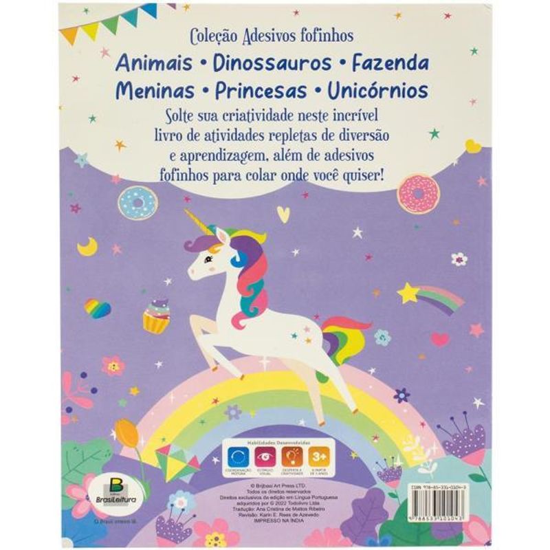 Livro de Atividades Infantil - Adesivos Fofinhos: Meninas