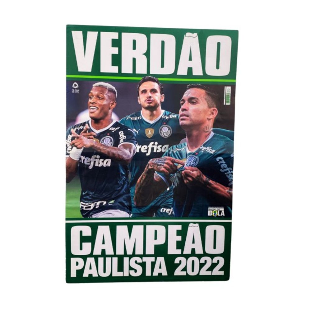 SHOW DE BOLA MAGAZINE SUPER PÔSTER - PALMEIRAS CAMPEÃO PAULISTA 2022