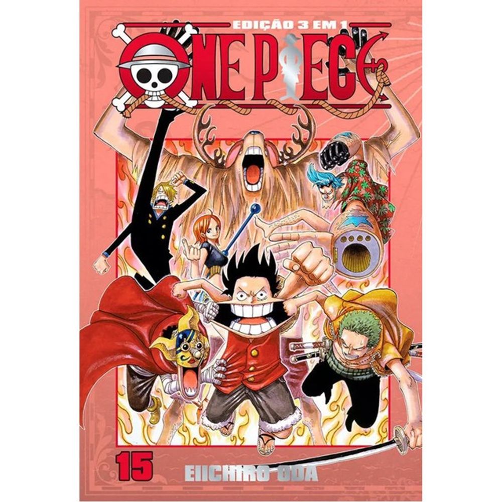 ONE PIECE 3 EM 1 [Vol.15] ワンピース EIICHIRO ODA Mangá Brazil 2023 Português  LACRADO