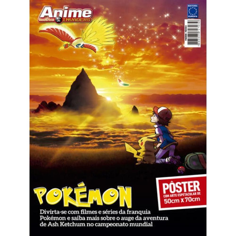 Superpôster Anime Invaders - Pokémon - Ash Ketchum - Coleção 4 pôsteres