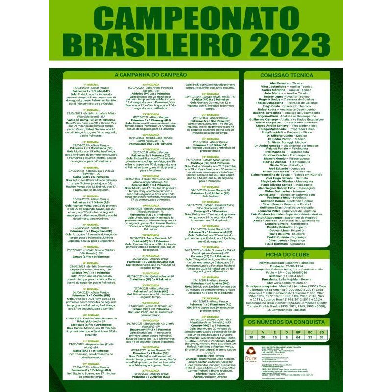 Show De Bola Magazine Super Pôster - Palmeiras Campeão Paulista 2022 -  Livros de Esporte - Magazine Luiza