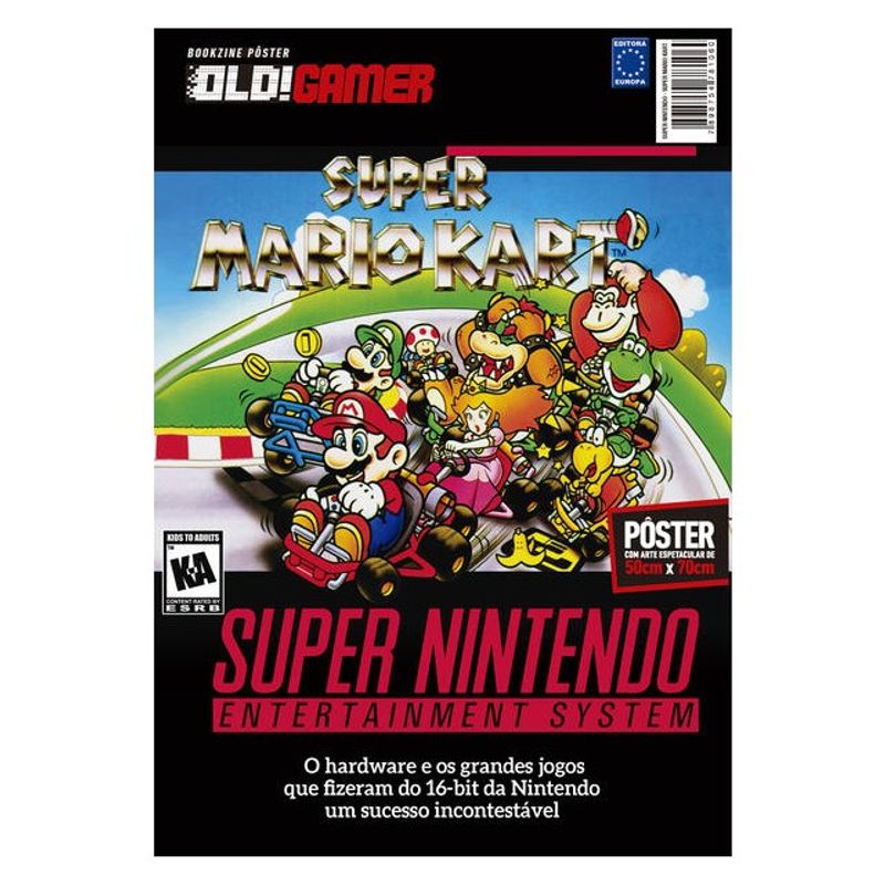 SUPERPÔSTER OLD!GAMER - SUPER NINTENDO - SUPER MARIO KART