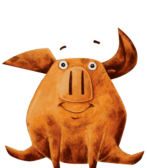 Ilustração do livro Bonifácio, o porquinho de Marilia Pirillo