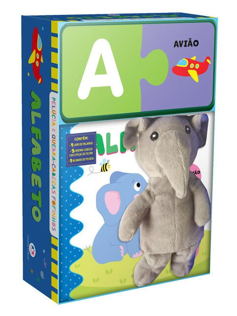 ALFABETO - LIVRO COM PELÚCIA E QUEBRA-CABEÇA
