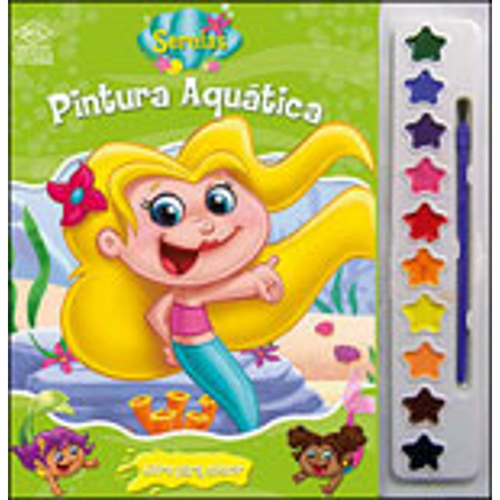 LIVRO PARA COLORIR - PINTURA AQUATICA - COLEÇAO AQUARELA ...